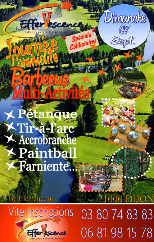 Effervescence - Journée Barbecue & Multi-Activités - Spéciale Célibataires